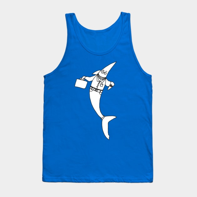 Daddy Shark knowledge worker t-shirt Tank Top by atadrawing